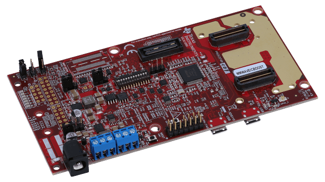 Texas Instruments MMWAVEICBOOST carrier card.